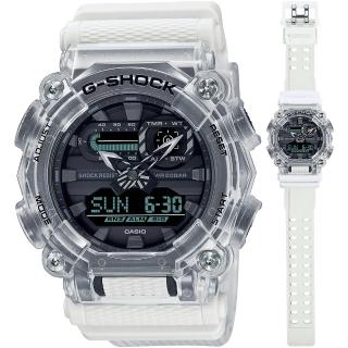 【CASIO 卡西歐】G-SHOCK 音浪幻象雙顯手錶 新年禮物 母親節 禮物(GA-900SKL-7A)