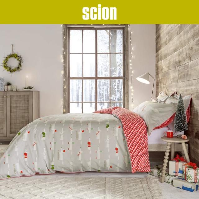 【Scion】狐狸-聖誕 精梳棉雙人四件式床包組(金安德森寢具 SCION寢具)