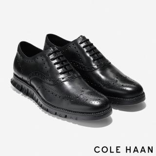 【Cole Haan】ZG WINGTIP OX 翼尖雕花 全能商務正裝鞋 男鞋(純黑-C20719)
