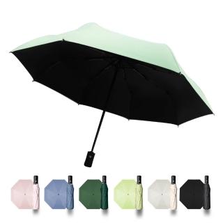 【Mr.Box】UPF50+ 50倍超防曬 自動8骨黑膠晴雨傘(6色可選)