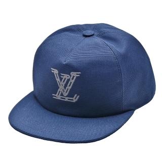 【Louis Vuitton 路易威登】MP2590經典Newsboy鍊條LV LOGO標誌棒球帽(海軍藍色)