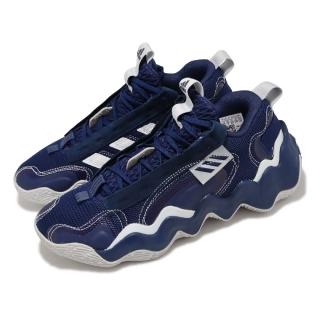 【adidas 愛迪達】籃球鞋 Exhibit B Team Navy 藍 白 波浪紋 男鞋 緩震 愛迪達(GZ2386)