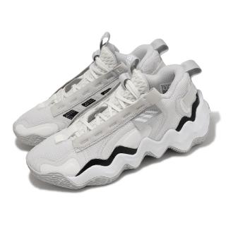 【adidas 愛迪達】籃球鞋 Exhibit B 男鞋 灰 白 緩震 波浪底 復古 運動鞋 環保材質 愛迪達(GZ2383)