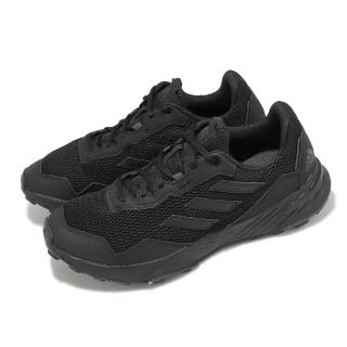 【adidas 愛迪達】越野跑鞋 Tracefinder 男鞋 黑 全黑 戶外 環保材質 運動鞋 入門款 愛迪達(Q47235)