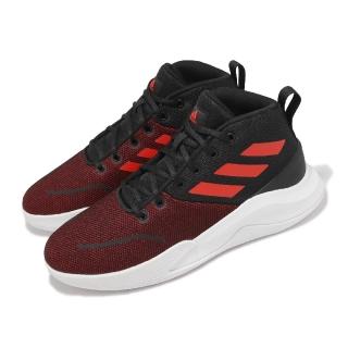 【adidas 愛迪達】籃球鞋 Ownthegame 男鞋 黑 紅 環保材質 緩震 運動鞋 愛迪達(FY6008)