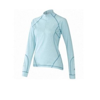 【Louis Garneau】WS ZIP NECK 女長袖運動衣 水藍色(自行車 單車 腳踏車 車衣車褲 人身部品)