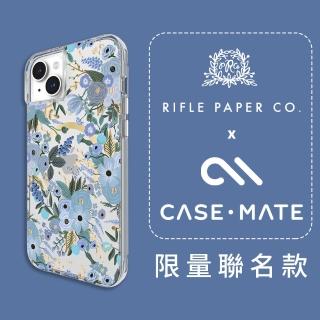 【CASE-MATE】美國 CASE·MATE x Rifle Paper Co iPhone 15 Plus 精品防摔保護殼MagSafe(花園派對 - 藍)