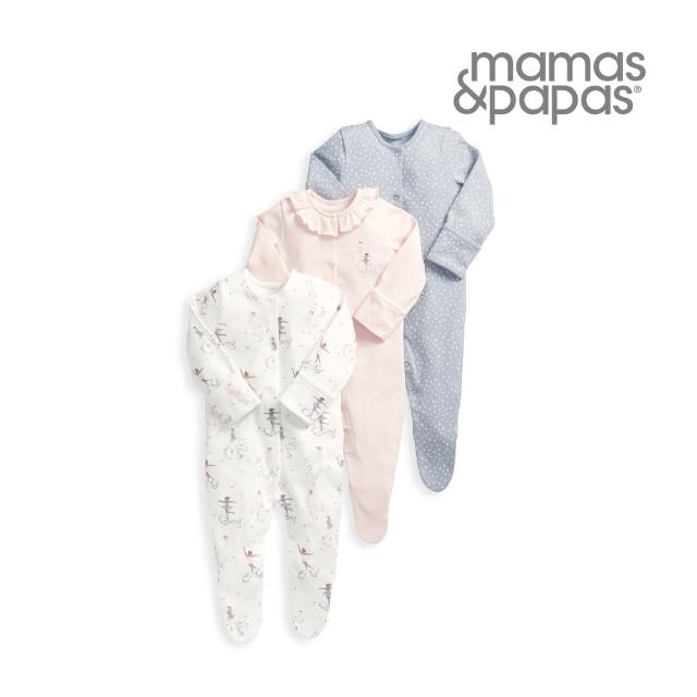 【Mamas & Papas】冰上芭蕾仙子-連身衣3件組(4種尺寸可選)