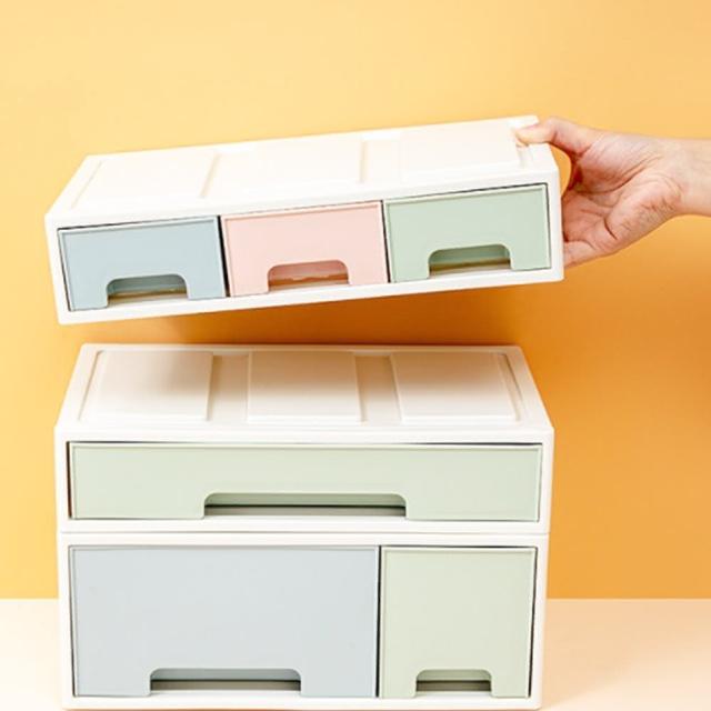 【路比達】桌面式抽屜收納盒_矮款(桌面收納、電腦增高架、收納盒)