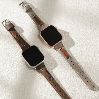 【W.wear】Apple Watch -車線真皮造型蘋果錶帶(Apple Watch-41mm/44mm/45mm)