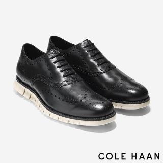 【Cole Haan】ZG WINGTIP OX 翼尖雕花 全能商務正裝鞋 男鞋(黑白-C20720)