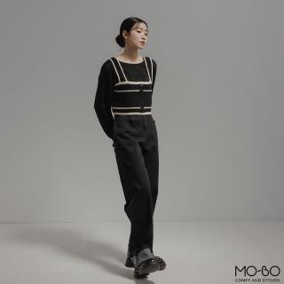 【MO-BO】跳色短版針織背心