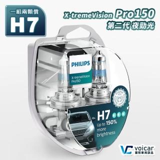 【Philips 飛利浦】X-tremeVision Pro150 H7(夜勁光第二代+150% H7大燈燈泡)