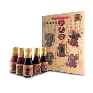 【瑞春醬油】五虎醬禮盒x1盒(黑豆純釀造)