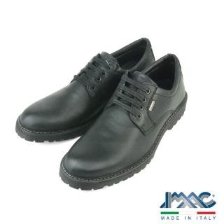 【IMAC】IMAC-TEX輕量防水透氣休閒綁帶德比鞋 黑色(450628-BL)