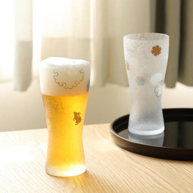 【WUZ 屋子】日本ADERIA 雪兔對杯2入禮盒組310ml(禮盒/對杯/玻璃杯/水杯/啤酒杯)