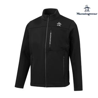 【Munsingwear】企鵝牌 男款黑色立領防潑水機能外套 MGSL6608