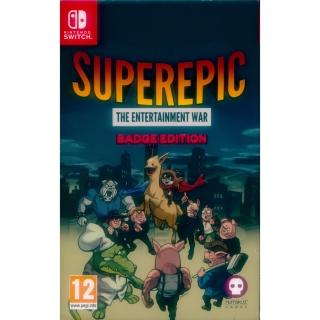 【Nintendo 任天堂】NS SWITCH 超級史詩：娛樂戰爭 徽章版 Superepic The Entertainment War(英文歐版)