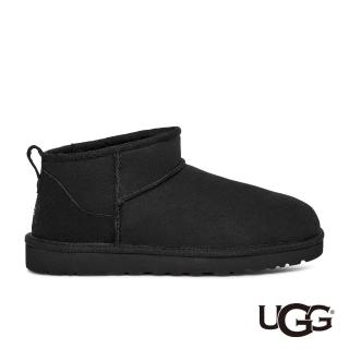 【UGG】男靴/雪靴/低筒靴/毛毛靴/Classic Ultra Mini(黑色-UG1137391BLK)