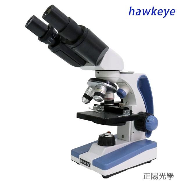 【hawkeye】40-1600倍 雙眼生物顯微鏡 上下LED可調光源 XY軸移動尺式平台 複式顯微鏡(學生科展專用)