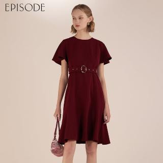 【EPISODE】優雅浪漫荷葉袖魚尾裙洋裝E30494