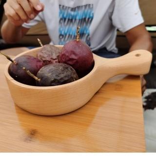 【May Shop】zakka創意韓式餐具 木質帶柄泡菜碗 沙拉碗麵碗