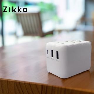 【ZIKKO】ES300 PD20W GaN 氮化鎵旅行充電器(兼容世界多國插座)