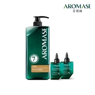 【Aromase 艾瑪絲】草本去屑頭皮淨化組(草本去屑洗髮精1000ml+頭皮淨化液80mlx2)