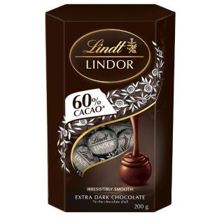 【Lindt 瑞士蓮】Lindor夾餡60%黑巧克力 200g(巧克力)