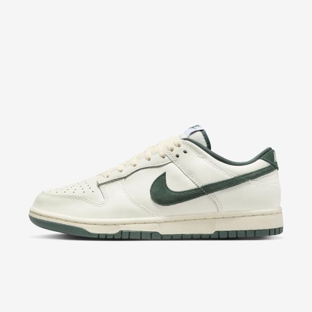 NIKE 耐吉】Dunk Low 男休閒鞋運動經典復古低筒皮革仿舊穿搭奶油白深綠