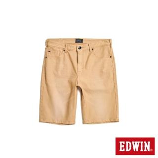 【EDWIN】男裝 EDGE JERSEYS 迦績合身牛仔短褲(灰卡其)