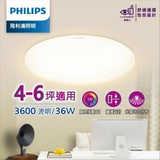 【Philips 飛利浦】品繹 LED 吸頂燈36W/ 3600/3900流明 - 燈泡色/晝光色(PA014/PA015)