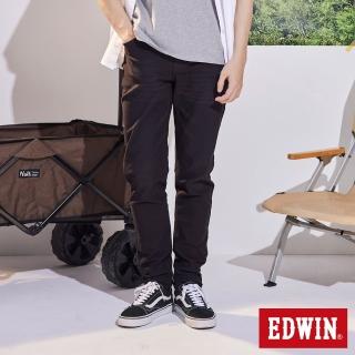 【EDWIN】男裝 加大碼 JERSEYS 迦績 透氣錐形牛仔褲(黑色)