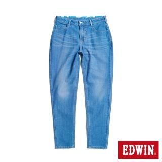【EDWIN】女裝 JERSEYS 迦績 冰河玉永久涼感錐形牛仔褲(拔洗藍)