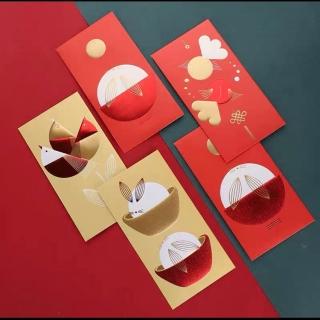 【WE CHAMP】圓滿燙金中國風創意紅包袋-6入(一包4款 燙金 紅包袋 新年 過年 結婚 喜慶)