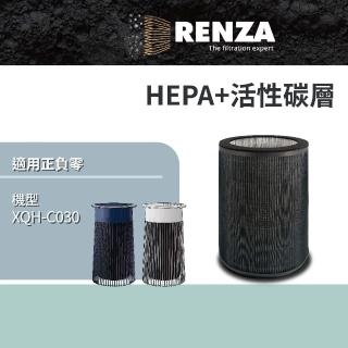 【RENZA】適用±0 正負零 XQH-C030 空氣清淨機(2合1HEPA+活性碳濾網 濾芯)