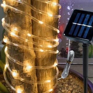 【北熊天空】太陽能管子燈 LED太陽能燈串 戶外庭園裝飾燈串 樹燈 戶外彩燈(銅線燈串 太陽能 軟管燈)