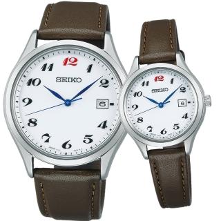【SEIKO 精工】經典簡約 110週年紀念限量版對錶 指針錶 手錶 禮物 畢業(V157-0DV0J+V137-0DN0J)