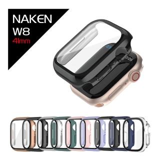 【LYCANDER】NAKEN W8 Apple Watch 鋼化玻璃保護殼(41mm-電鍍黑)