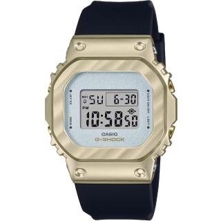 【CASIO 卡西歐】卡西歐G-SHOCK WOMAN金屬電子錶-金色(GM-S5600BC-1 台灣公司貨)