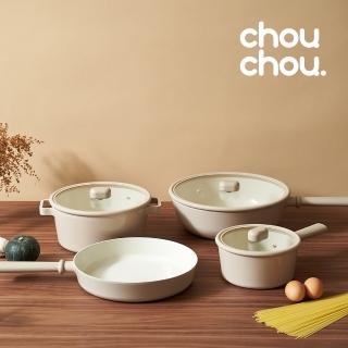 【NEOFLAM】經典ChouChou咻咻系列鑄造鍋具3件組(不挑爐具 瓦斯爐電磁爐可用)