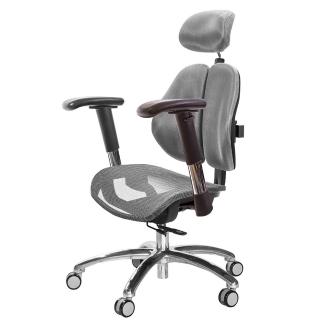 【GXG 吉加吉】高雙背網座 工學椅 鋁腳/SO金屬扶手(TW-2806 LUA6)