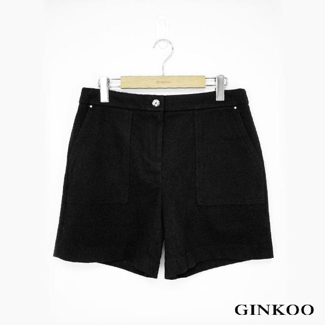 【GINKOO 俊克】氣質前大口袋短褲