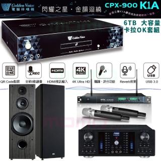 【金嗓】CPX-900 K1A+FNSD AK-8800 PRO+ACT-869+OK-901B(6TB點歌機+擴大機+無線麥克風+專業落地型喇叭)