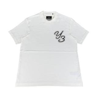 【Y-3 山本耀司】Y-3草寫字體LOGO純綿質圓領短袖T恤(白)