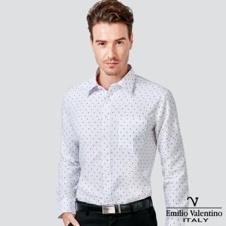 【Emilio Valentino 范倫提諾】印花長袖襯衫(白)