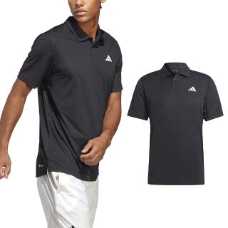 【adidas 愛迪達】Club Polo 男款 黑色 運動 訓練 網球 POLO衫 短袖 上衣 HS3278