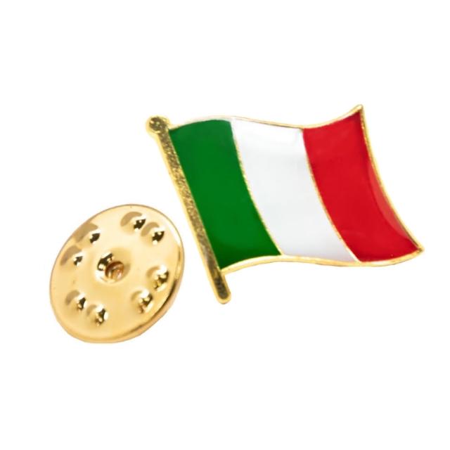 【A-ONE 匯旺】Italy義大利 國家胸針 紀念別針 金屬胸章 紀念胸徽 選舉 送禮