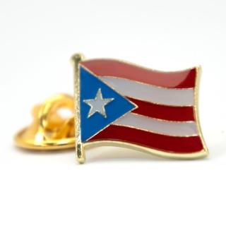 【A-ONE 匯旺】Puerto Rico 波多黎各國旗金屬胸針 國家胸徽 西裝 紀念飾品 紀念胸徽 國旗飾品別針