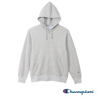 【Champion】官方直營-經典款LOGO連帽外套-男(灰色)